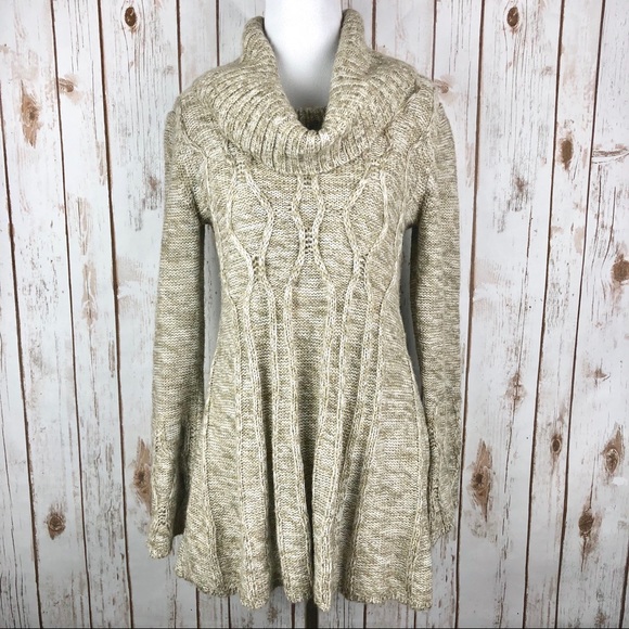 cowl neck tunic sweater
